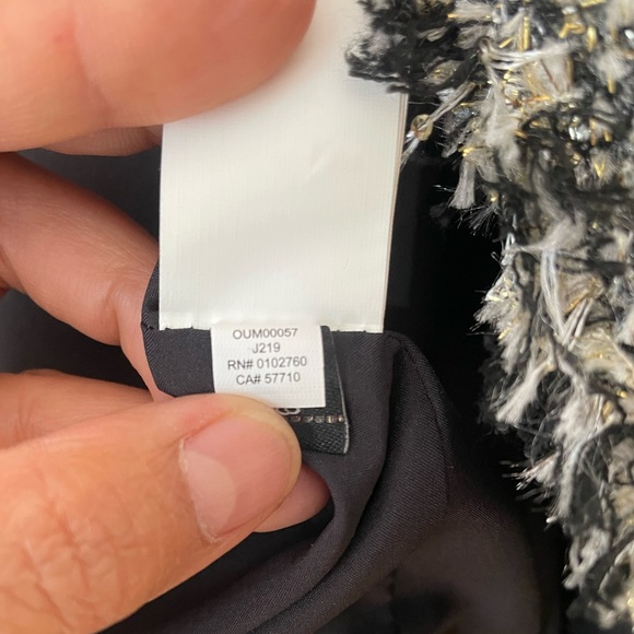 Kate Spade Party Tweed Metallic Sparkle Blazer Jacket Open Front Size 4 New Tags - Picture 10 of 11